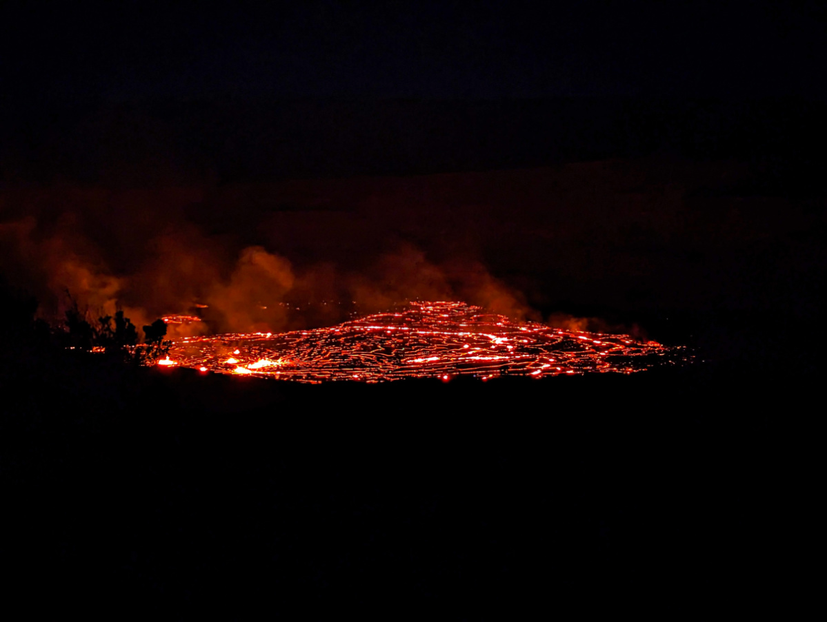 Lava Glow at Keanakako’i Overlook Trail Hawaii Volcanoes National Park Big Island