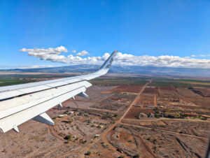 Maui from the Air flying from Kauai