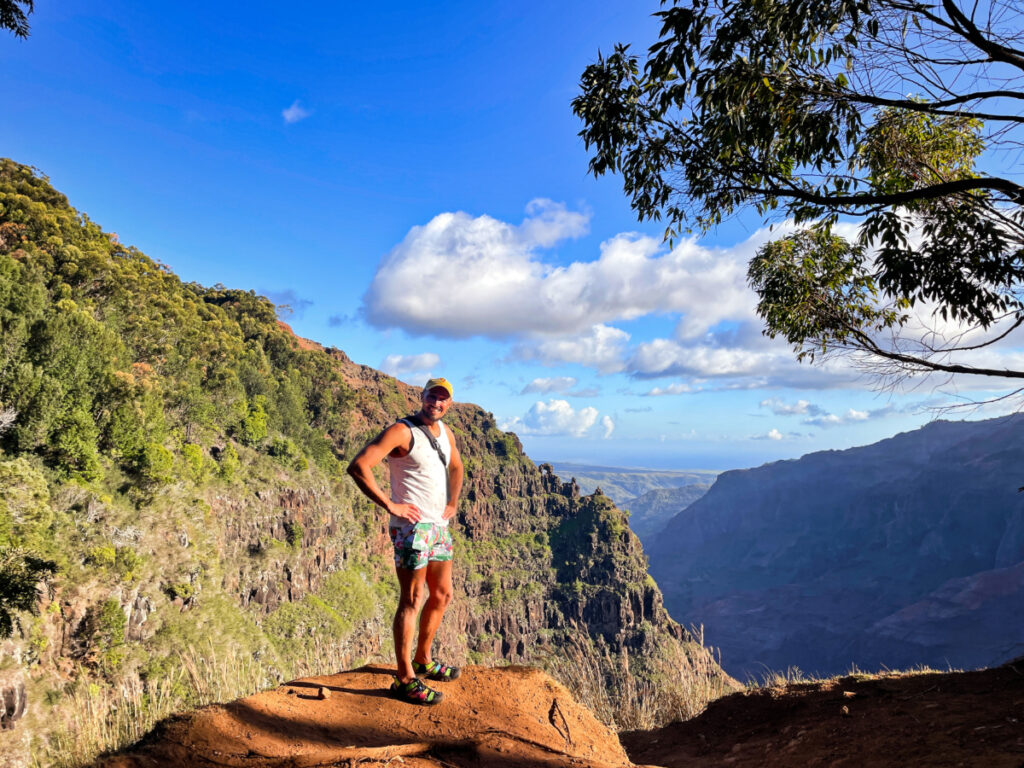 Rob Taylor Hiking in Waimea Canyon Kauai Hawaii