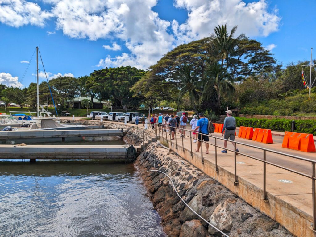 Taylor Family at Lanai City Marina with UnCruise Safari Explorer Hawaii