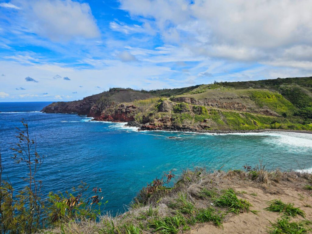 View from Honokohau Lookout on Kahekili Highway Northwest Maui Hawaii